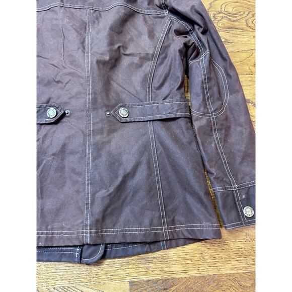 Boden Women’s Waxed Cotton Utility Jacket Brown Military Size 8 - Picture 10 of 16
